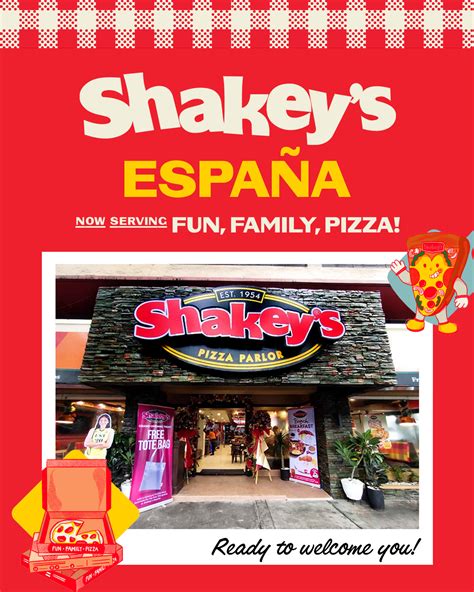 Shakey’s Espana is BACK and open 24 .